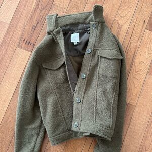 Joie..Olive green, super cute and super comfy Joie size medium.. shirt jacket